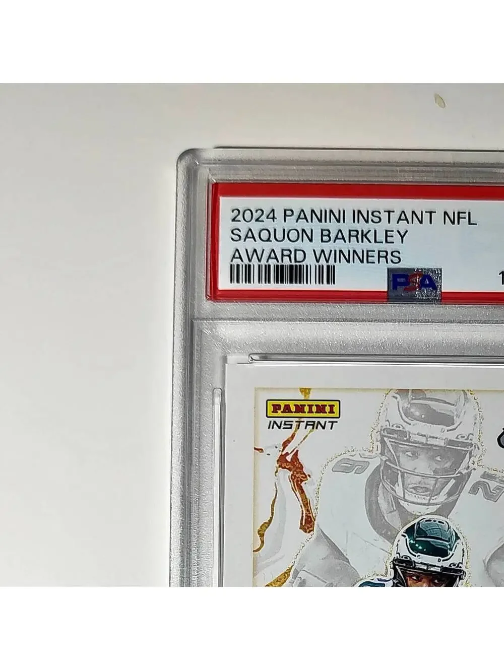 Saquon Barkley 2024 Panini NFL Offensive Player of the Year Eagles PSA 8 NM-MT